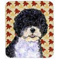 Skilledpower Portuguese Water Dog Fall Leaves Portrait Mouse Pad; Hot Pad Or Trivet SK232503